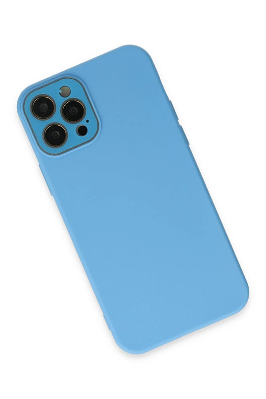 iPhone 12 Pro Max Lansman Glass Kapak Kılıf - Mavi 2