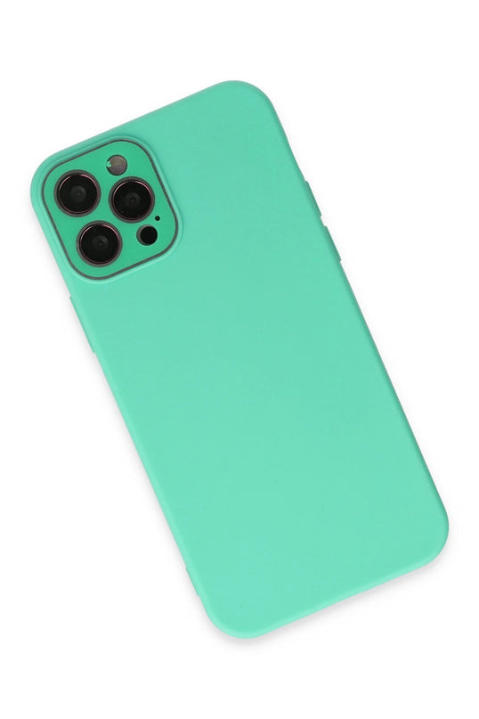 iPhone 12 Pro Max Lansman Glass Kapak Kılıf - Turkuaz 2
