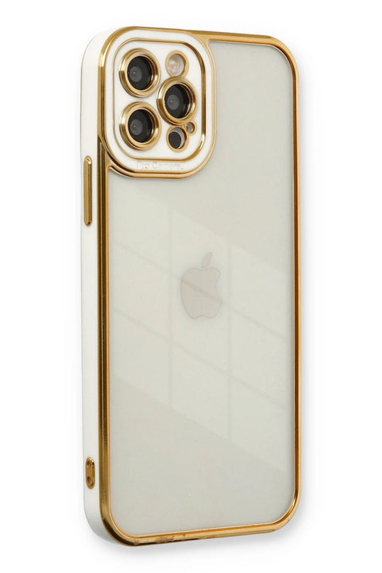 iPhone 12 Pro Max Liva Lens Silikon Kılıf - Beyaz