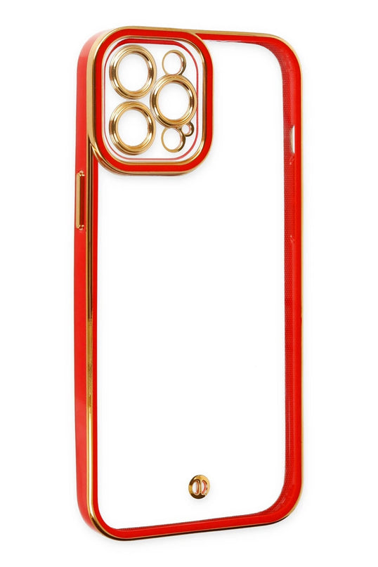 iPhone 12 Pro Max Liva Lens Silikon Kılıf - Kırmızı 4