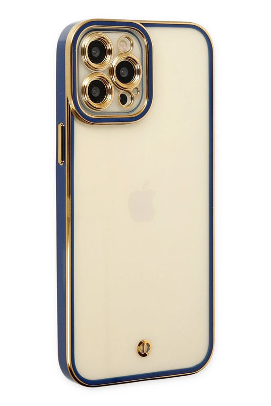 iPhone 12 Pro Max Liva Lens Silikon Kılıf - Mavi