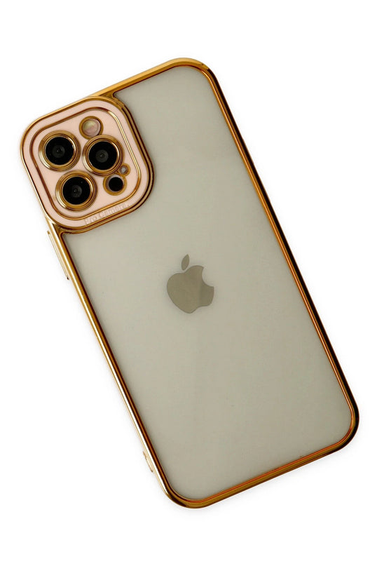 iPhone 12 Pro Max Liva Lens Silikon Kılıf - Rose 3