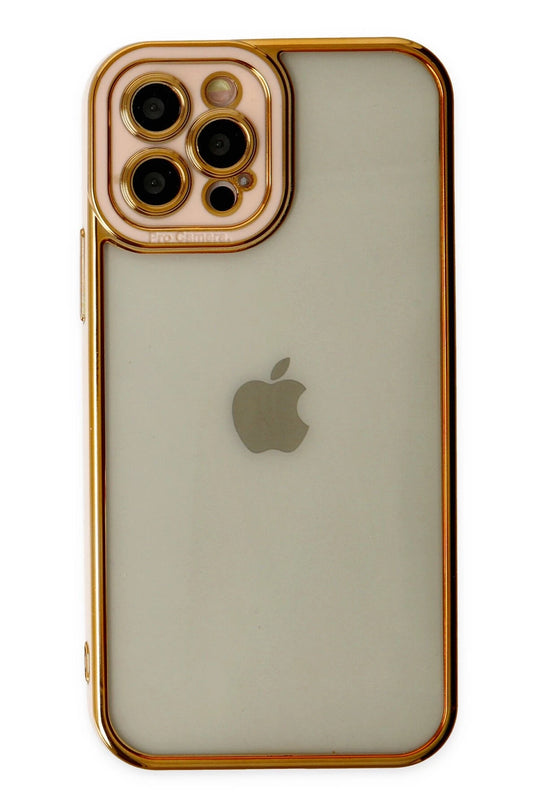iPhone 12 Pro Max Liva Lens Silikon Kılıf - Rose 2