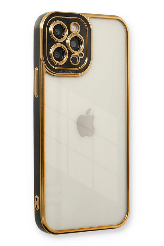iPhone 12 Pro Max Liva Lens Silikon Kılıf - Siyah