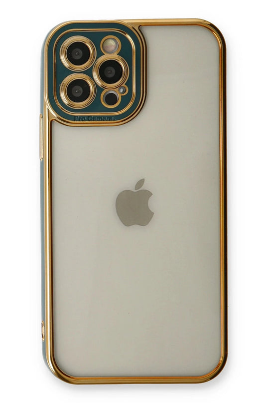iPhone 12 Pro Max Liva Lens Silikon Kılıf - Yeşil 2