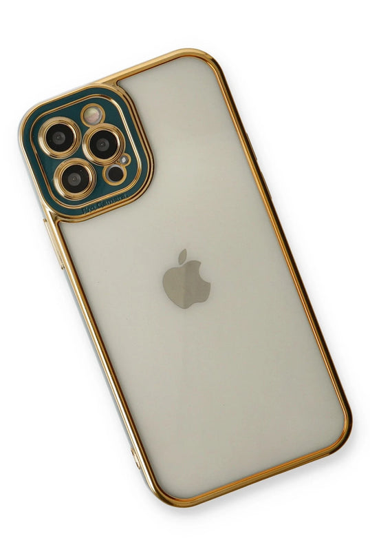 iPhone 12 Pro Max Liva Lens Silikon Kılıf - Yeşil 3