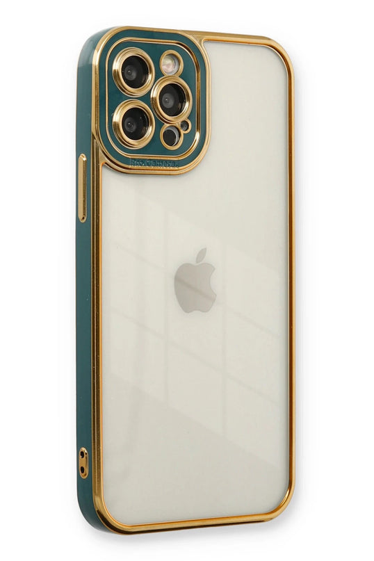 iPhone 12 Pro Max Liva Lens Silikon Kılıf - Yeşil