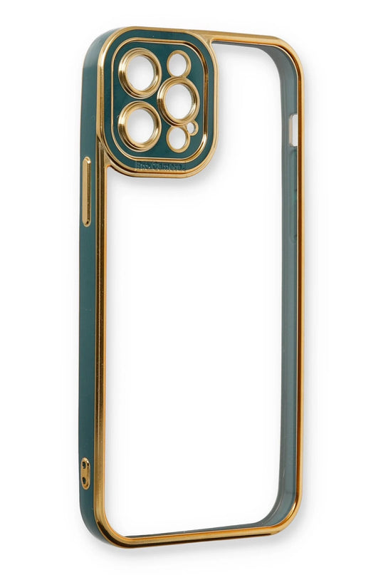 iPhone 12 Pro Max Liva Lens Silikon Kılıf - Yeşil 4