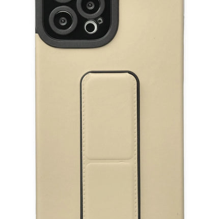 iPhone 12 Pro Max Mega Standlı Silikon Kılıf - Gold