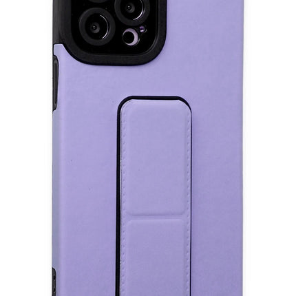 iPhone 12 Pro Max Mega Standlı Silikon Kılıf - Lila 2