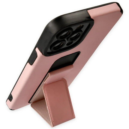 iPhone 12 Pro Max Mega Standlı Silikon Kılıf - Pudra 3