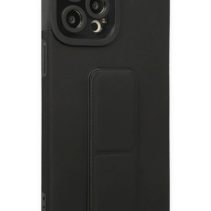 iPhone 12 Pro Max Mega Standlı Silikon Kılıf - Siyah 2