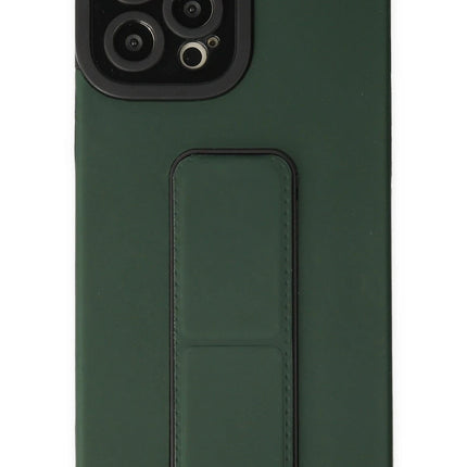 iPhone 12 Pro Max Mega Standlı Silikon Kılıf - Yeşil