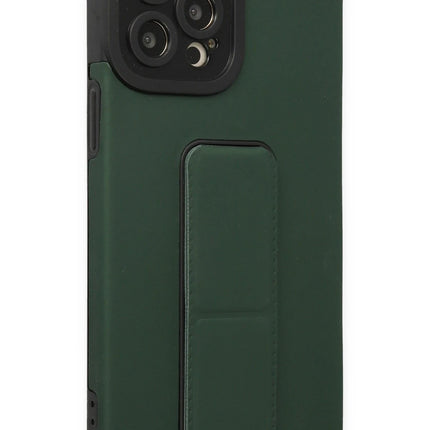 iPhone 12 Pro Max Mega Standlı Silikon Kılıf - Yeşil 2