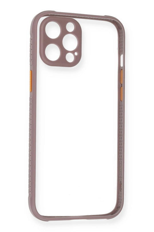 iPhone 12 Pro Max Miami Şeffaf Silikon Kılıf - Açık Mor