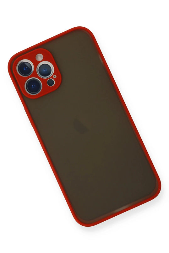 iPhone 12 Pro Max Montreal Silikon Kapak Kılıf - Kırmızı 3