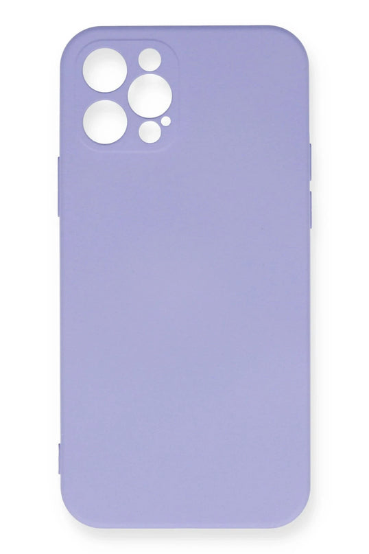 iPhone 12 Pro Max Nano içi Kadife Silikon Kılıf - Lila