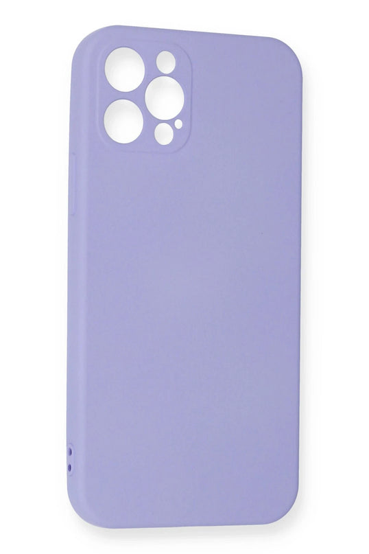 iPhone 12 Pro Max Nano içi Kadife Silikon Kılıf - Lila 3