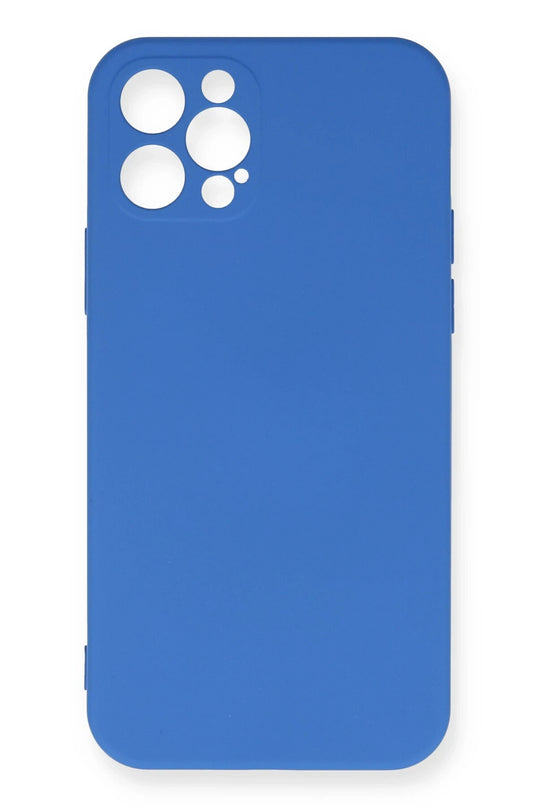 iPhone 12 Pro Max Nano içi Kadife Silikon Kılıf - Mavi