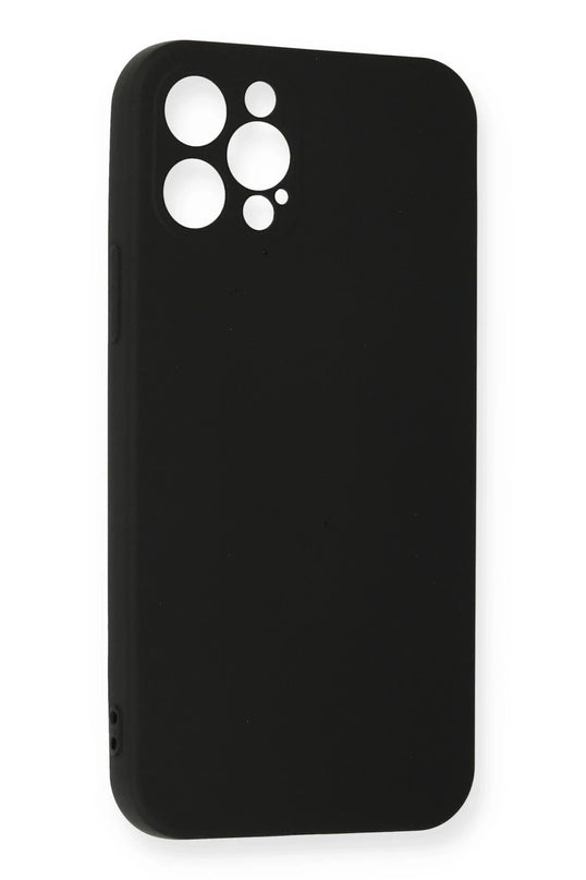 iPhone 12 Pro Max Nano içi Kadife Silikon Kılıf - Siyah 3