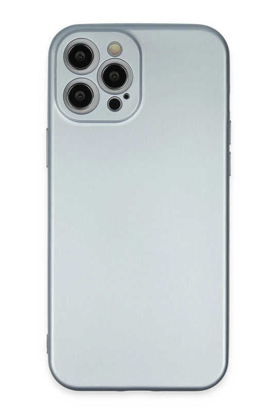 iPhone 12 Pro Max Nano içi Kadife Silikon Kılıf - Sky Blue