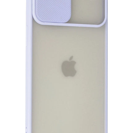 iPhone 12 Pro Max Palm Buzlu Kamera Sürgülü Silikon Kılıf - Lila 3