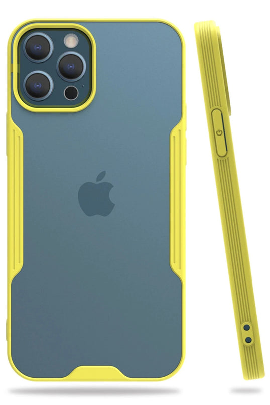 iPhone 12 Pro Max Platin Silikon Kılıf - Sarı