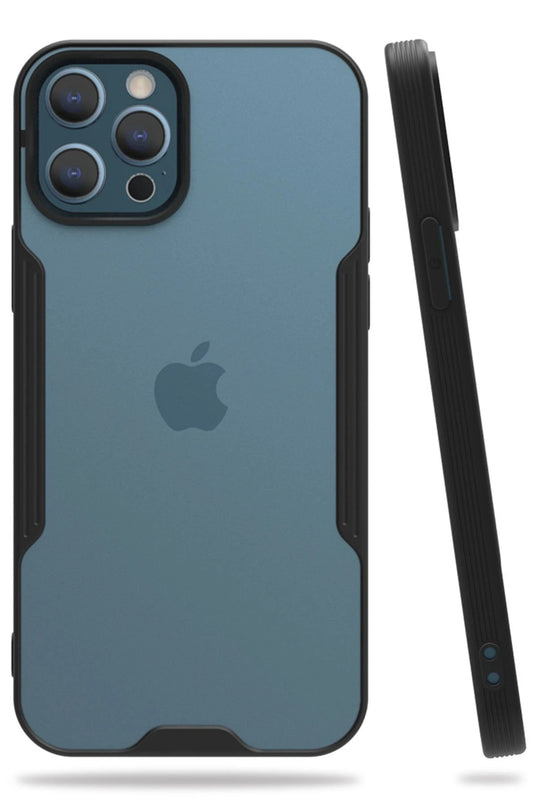 iPhone 12 Pro Max Platin Silikon Kılıf - Siyah