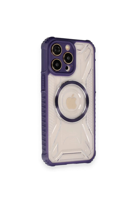 iPhone 12 Pro Max Prag Magneticsafe Kapak Kılıf - Derin Mor 2