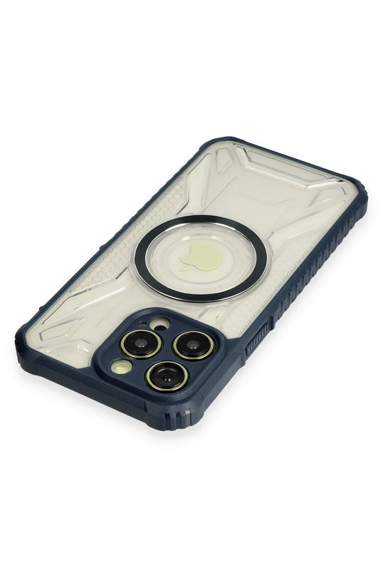 iPhone 12 Pro Max Prag Magneticsafe Kapak Kılıf - Lacivert 3