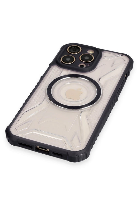 iPhone 12 Pro Max Prag Magneticsafe Kapak Kılıf - Siyah 4