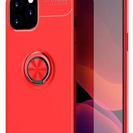 iPhone 12 Pro Max Range Yüzüklü Silikon Kılıf - Kırmızı