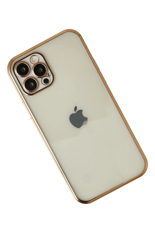 iPhone 12 Pro Max Razer Lensli Silikon Kılıf - Gold 2