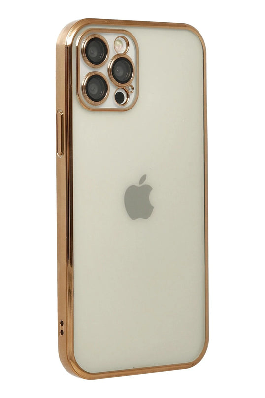 iPhone 12 Pro Max Razer Lensli Silikon Kılıf - Gold 3