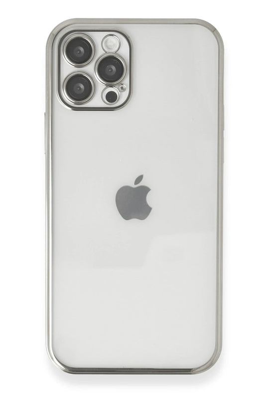 iPhone 12 Pro Max Razer Lensli Silikon Kılıf - Gümüş