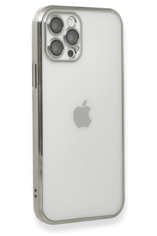 iPhone 12 Pro Max Razer Lensli Silikon Kılıf - Gümüş 3