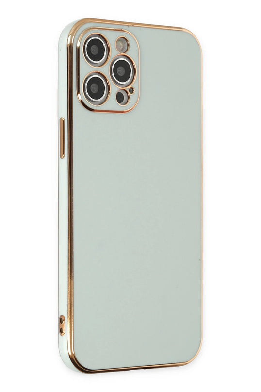 iPhone 12 Pro Max Volet Silikon Kılıf - Açık Yeşil