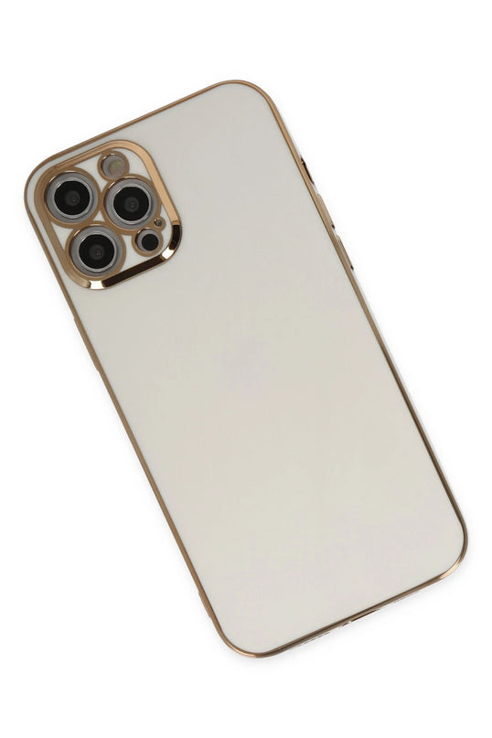 iPhone 12 Pro Max Volet Silikon Kılıf - Beyaz 3