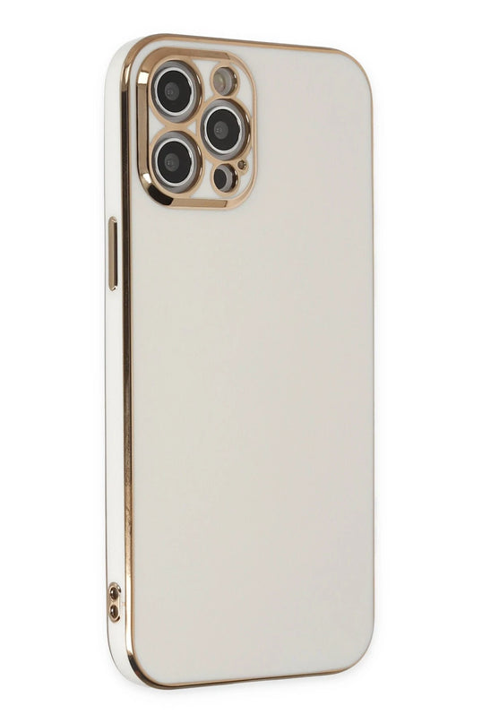 iPhone 12 Pro Max Volet Silikon Kılıf - Beyaz