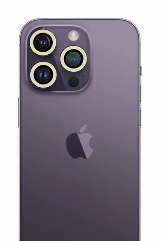 iPhone 12 Pro Max Neon Fosforlu Kamera Lens - Beyaz