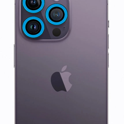 iPhone 12 Pro Max Neon Fosforlu Kamera Lens - Mavi