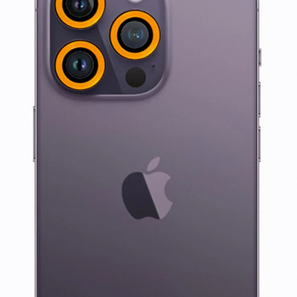 iPhone 12 Pro Max Neon Fosforlu Kamera Lens - Sarı