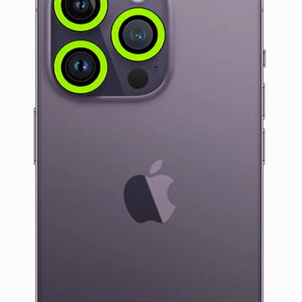 iPhone 12 Pro Max Neon Fosforlu Kamera Lens - Yeşil