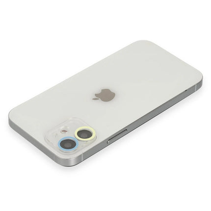 iPhone 12 Renkli Kamera Lens Koruma Cam - Sarı 2 2