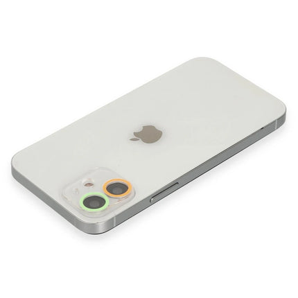 iPhone 12 Renkli Kamera Lens Koruma Cam - Turuncu 2