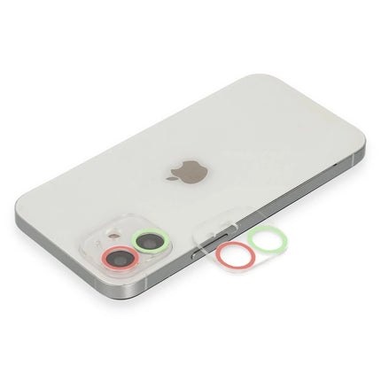 iPhone 12 Renkli Kamera Lens Koruma Cam - Yeşil
