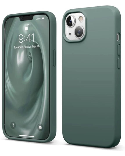 iPhone 14 First Silikon Kılıf - Koyu Yeşil