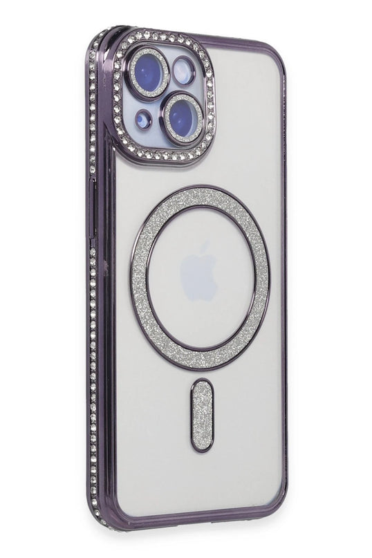 iPhone 13 Joke Simli Magneticsafe Kılıf - Derin Mor
