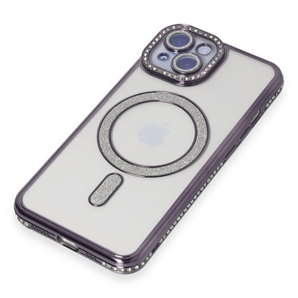 iPhone 13 Joke Simli Magneticsafe Kılıf - Derin Mor 2
