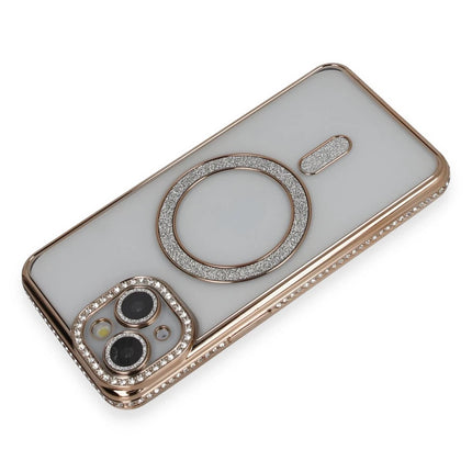 iPhone 13 Joke Simli Magneticsafe Kılıf - Gold 2